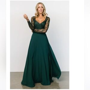 Adelaide green maxi dress